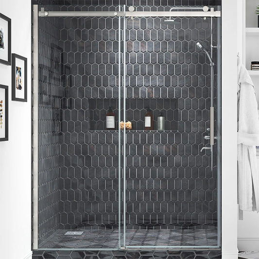 NEW - OVE Decors 60" Kelsey Tempered Glass Shower Door - Retail $750