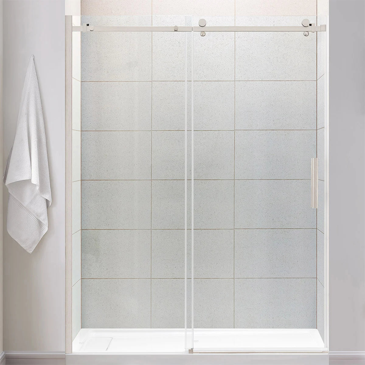 NEW - OVE Decors 60" Kelsey Tempered Glass Shower Door - Retail $750
