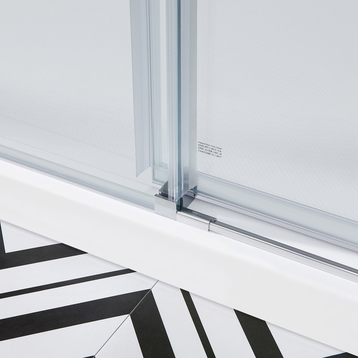 NEW - OVE Decors 60" Kelsey Frameless Sliding Shower Door