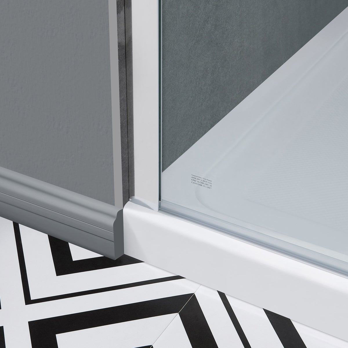 NEW - OVE Decors 60" Kelsey Frameless Sliding Shower Door