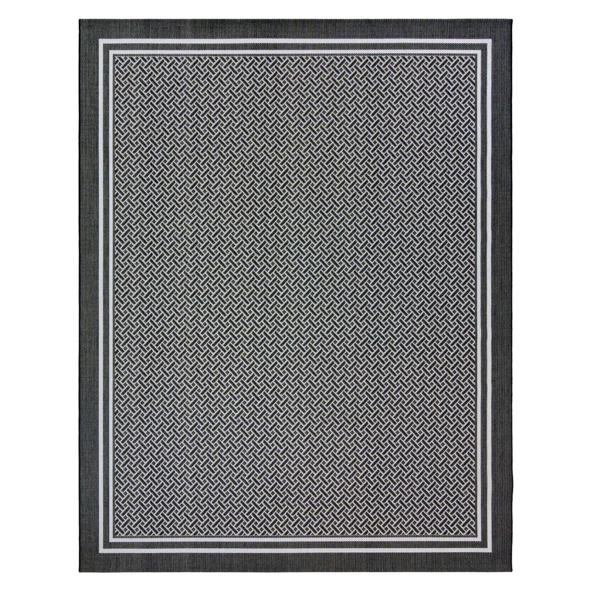 NEW - Naples 9X13 Indoor/Outdoor Area Rug, Ace Border - Retail $249