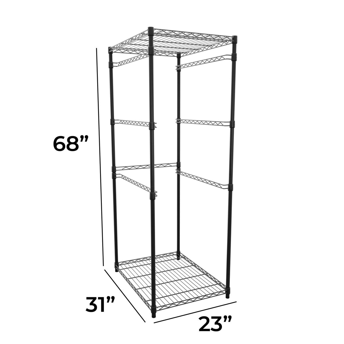 SafeRacks Storage Bin Rack, 5 Tote Capacity, NSF Certified