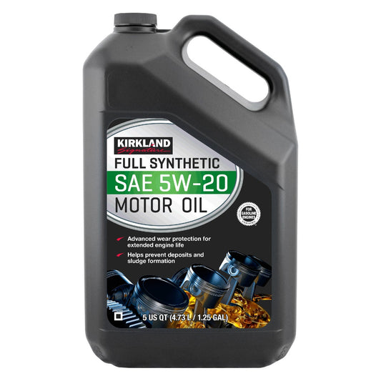 NEW - Kirkland Signature 5W-20 Full Synthetic Motor Oil 5-quart, 4-pack