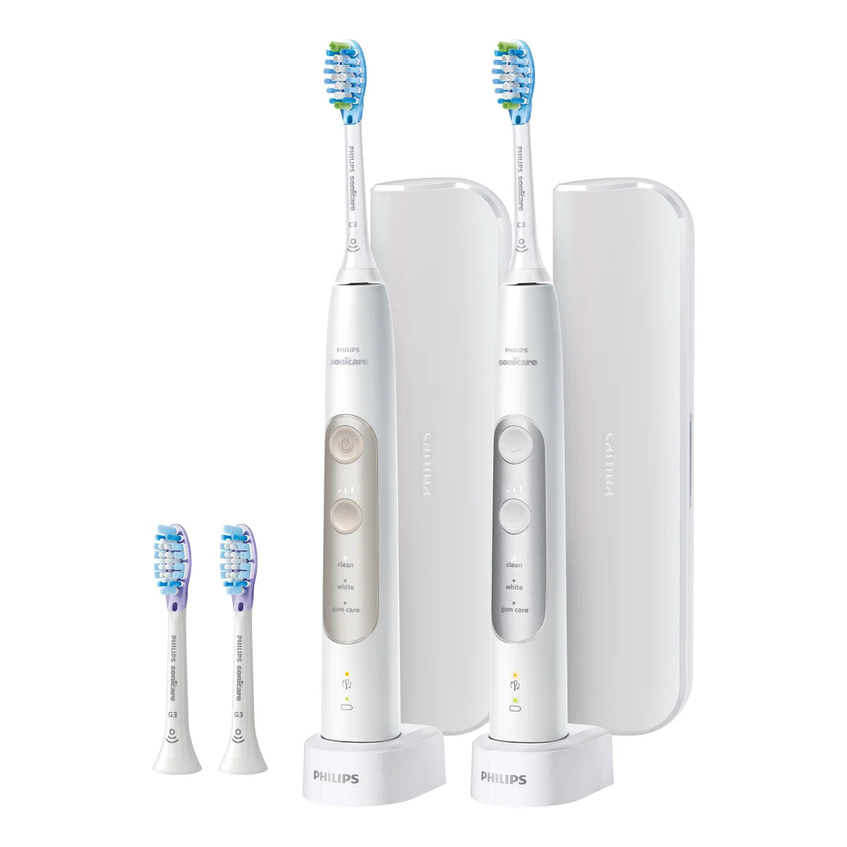 Philips Sonicare PerfectClean [no brush heads] Rechargeable Electric Toothbrush, 2-pack - Retail $169