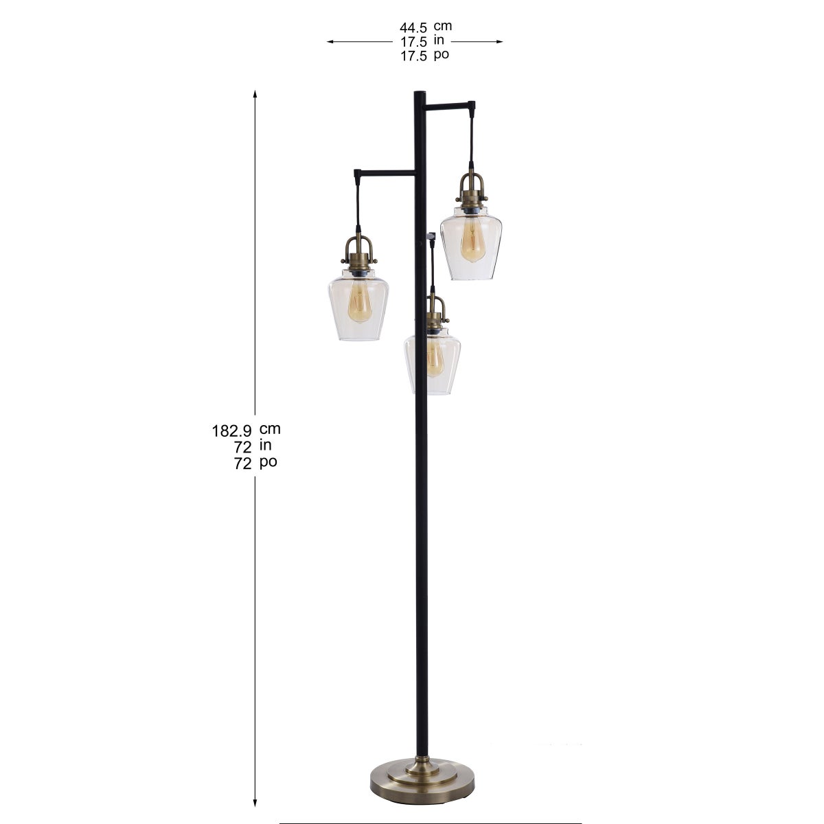 Basia 3-Light Floor Lamp - Retail $100