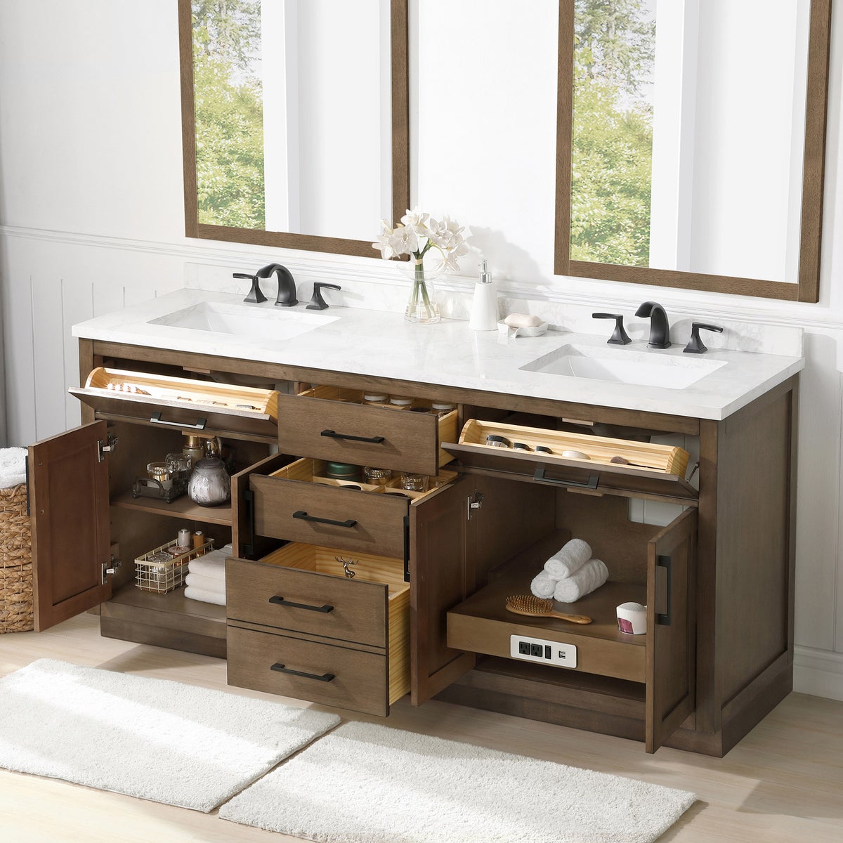 OVE Decors 72" Alonso Bath Vanity in Brown