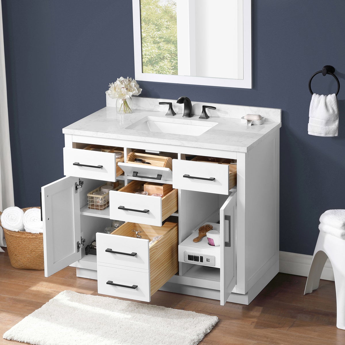 NEW - OVE Decors 42" Alonso Bath Vanity in White