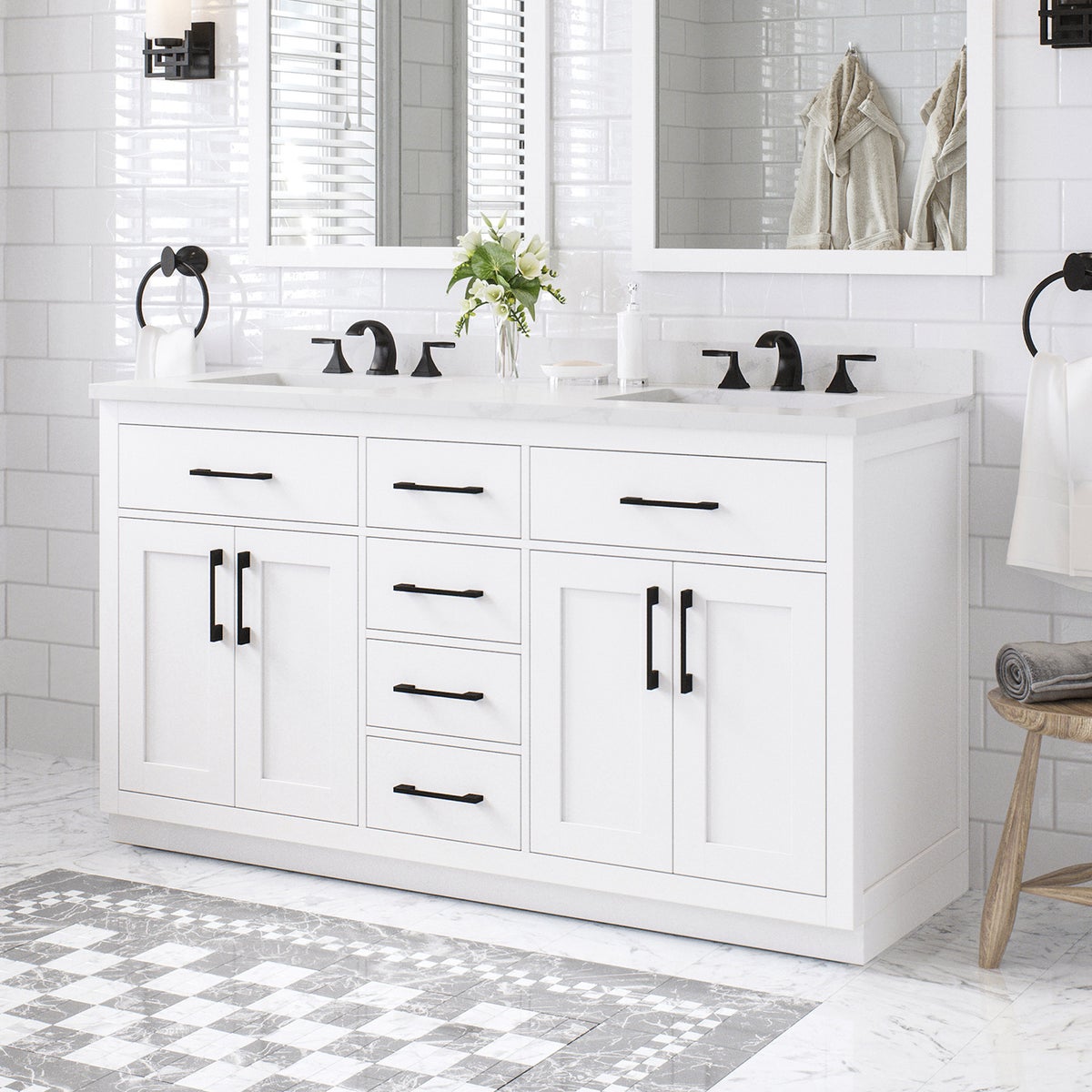 OVE Decors Alonso Bath Vanity in White 60"