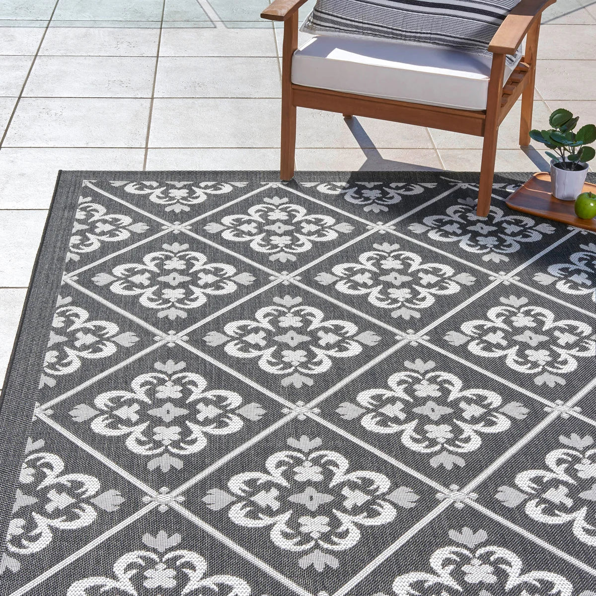 NEW - Naples 5X7 Indoor/Outdoor Area Rug, Bronte - Retail $99