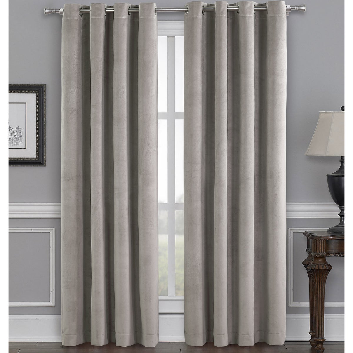 Total Blackout Velvet Window Curtain, 2-pack