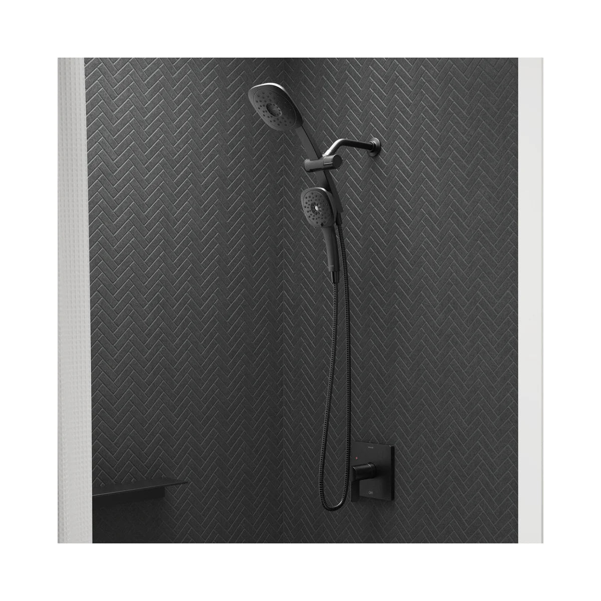 NEW - Kohler Adjuste Matte Black 3-in-1 Multifunction Shower Kit Shower Head - Retail $109