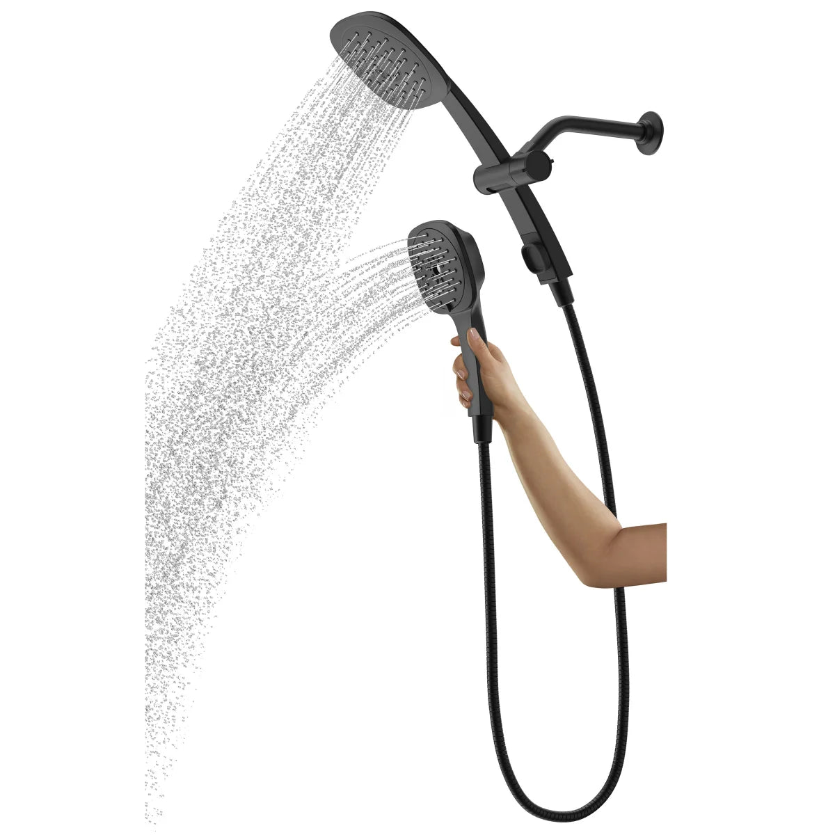 NEW - Kohler Adjuste Matte Black 3-in-1 Multifunction Shower Kit Shower Head - Retail $109