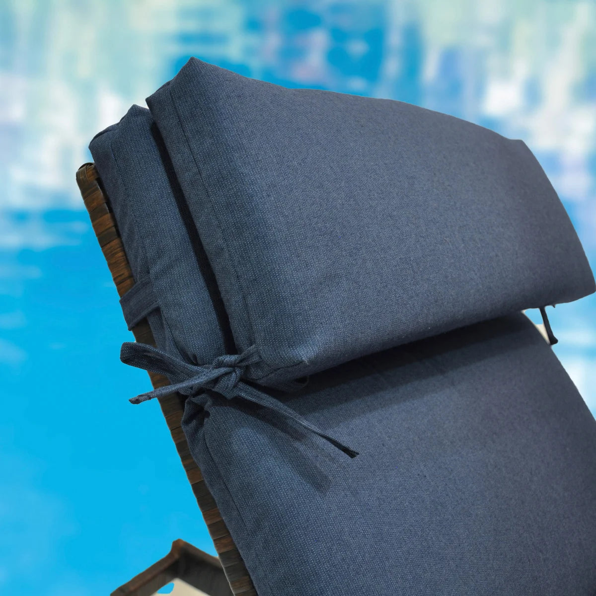 NEW - Peak Season Blue Outdoor Chaise Cushion, 2-pack