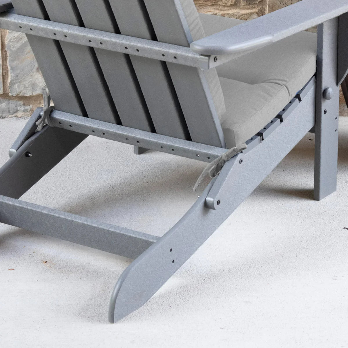 NEW - Adirondack Gray Cushion for Polywood Chairs, 2-pack - Retail $129