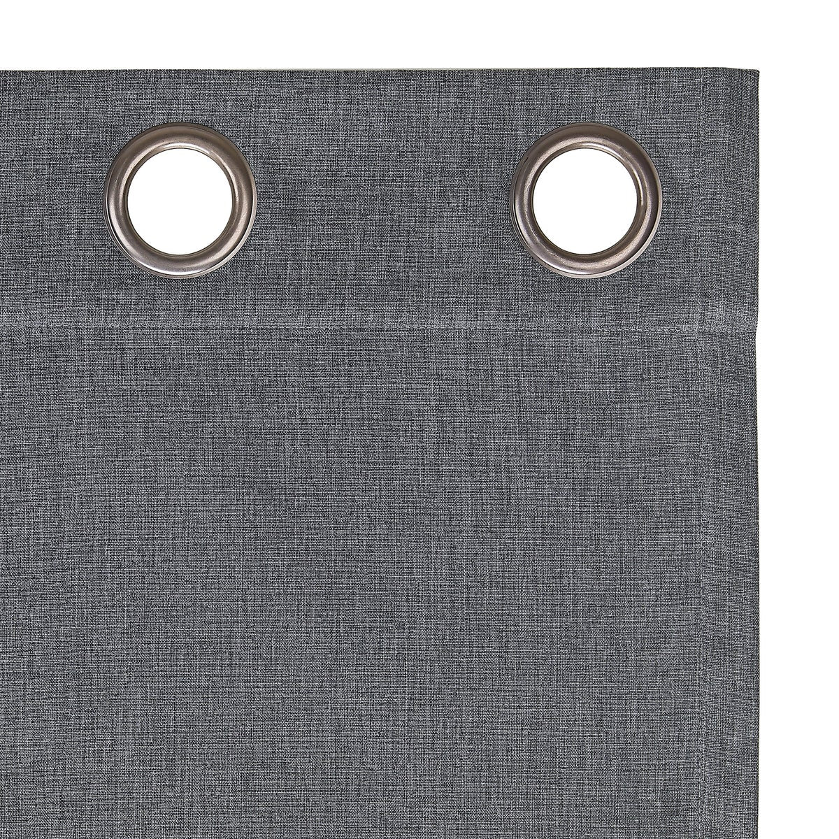 Sun Zero Grey 100% Blackout Window Curtains