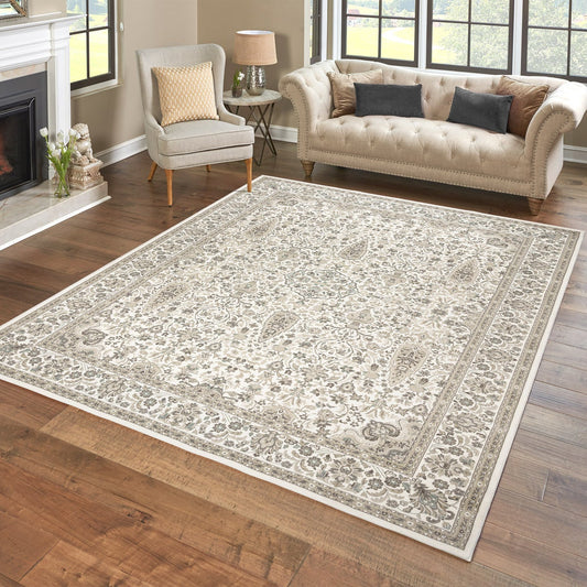 Thomasville Timeless Classic Rug Collection, Varick Ivory, 6 ft. 6 in. x 9 ft. 6 in.