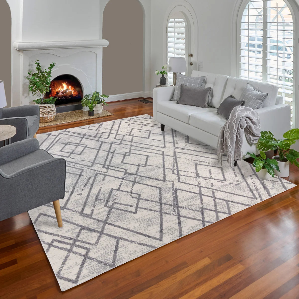 Gertmenian Brio Area Rug, Kenton Grey, Rug Size: 7 ft. 10 in. by 10 ft.