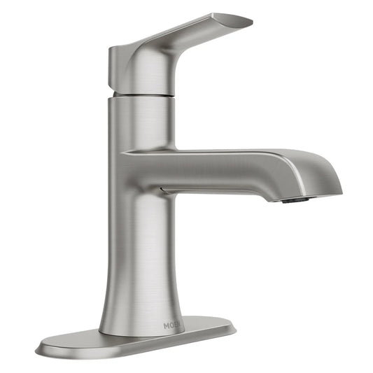 NEW - Moen Liso Brushed Nickel Single Hole Bathroom Faucet