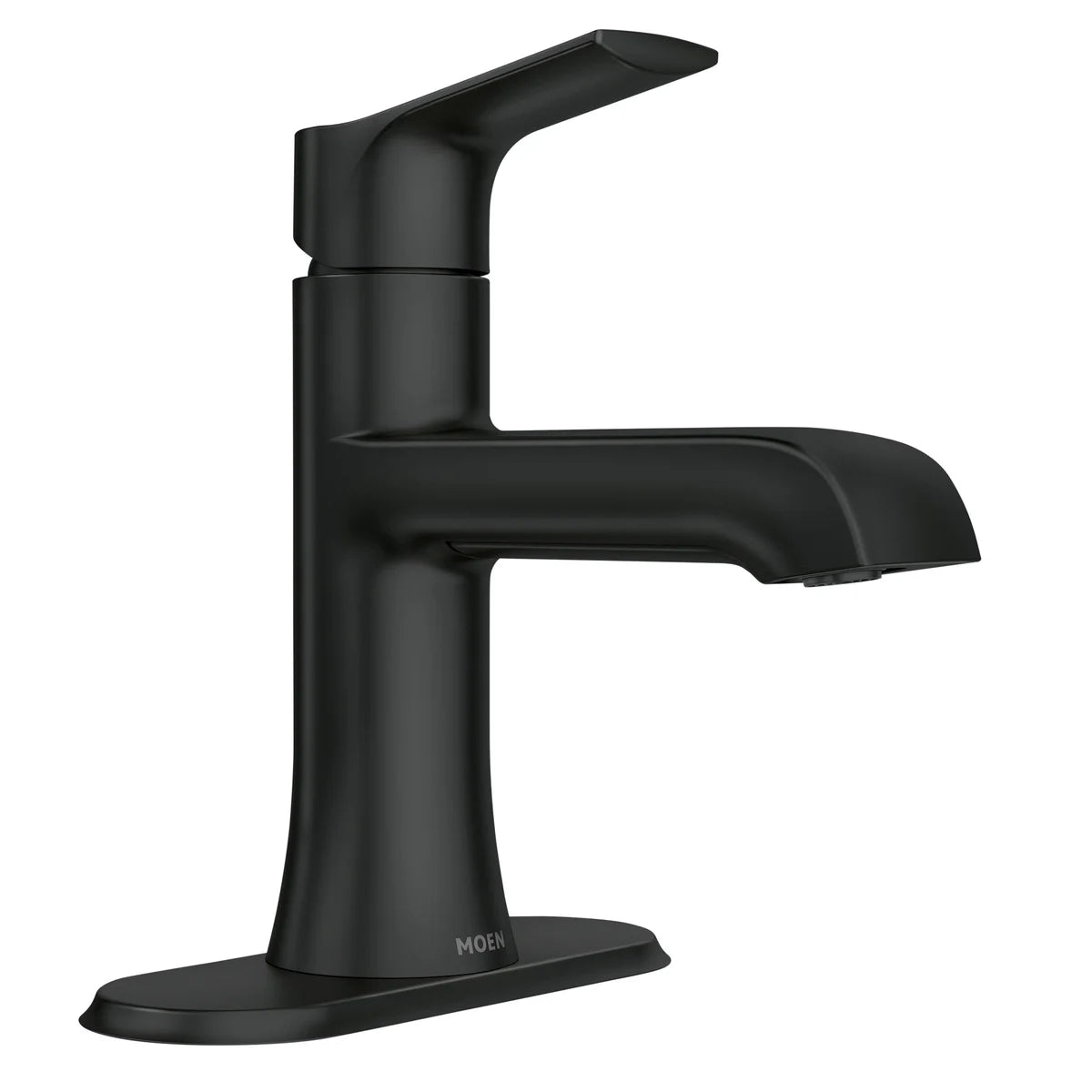 NEW - Moen Liso Matte Black Single Hole Bathroom Faucet