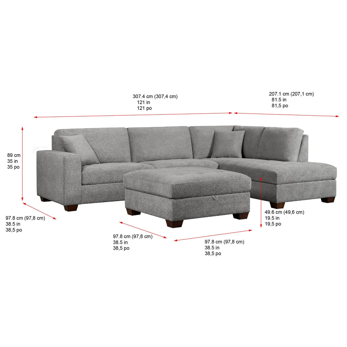 Thomasville Miles Fabric Sectional