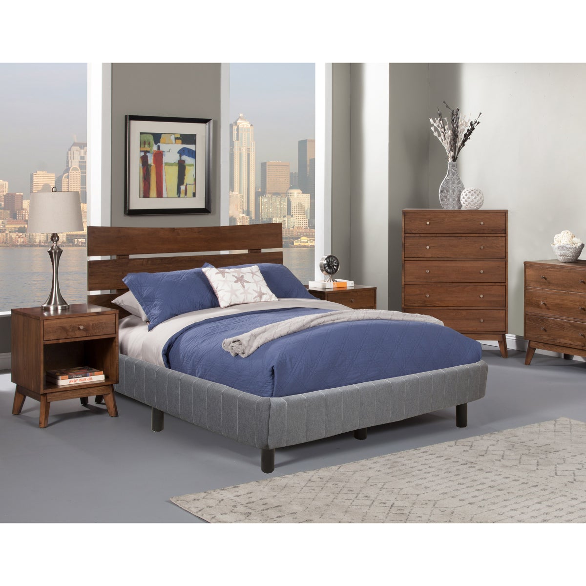 EnForce 7" Full Size Metal Foundation with Headboard Bracket and Legs