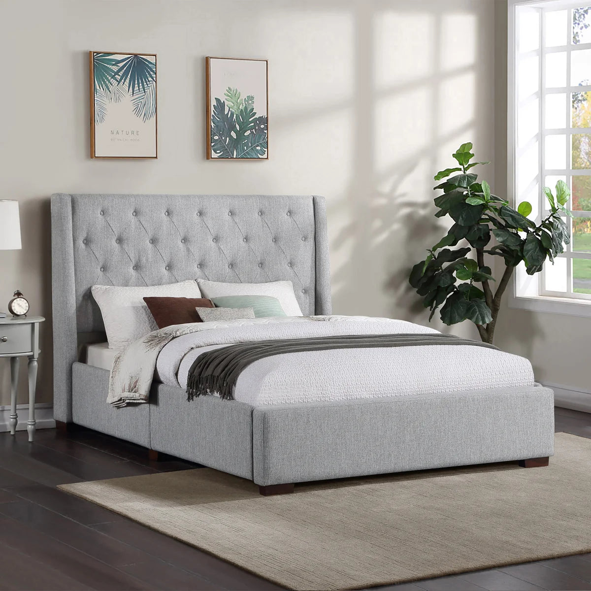 NEW (missing hardware) - Brynn Queen Upholstered Bed - Retail $499