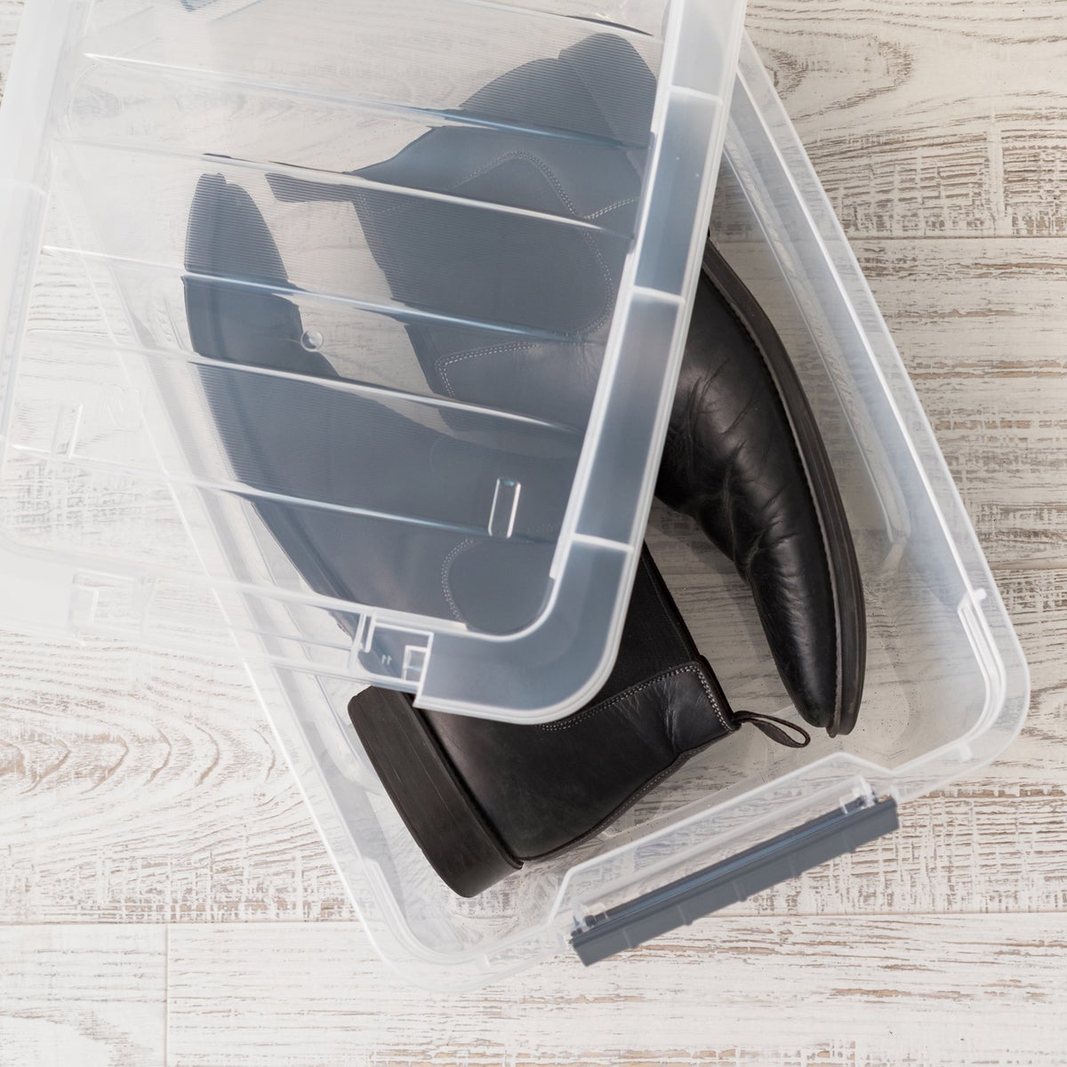 IRIS 12.9 Quart Buckle Up Storage Bin, 6-pack