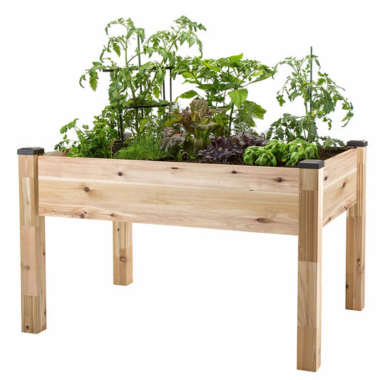 NEW - CedarCraft Elevated Cedar Planter 34in x 49in x 30in - Retail $199