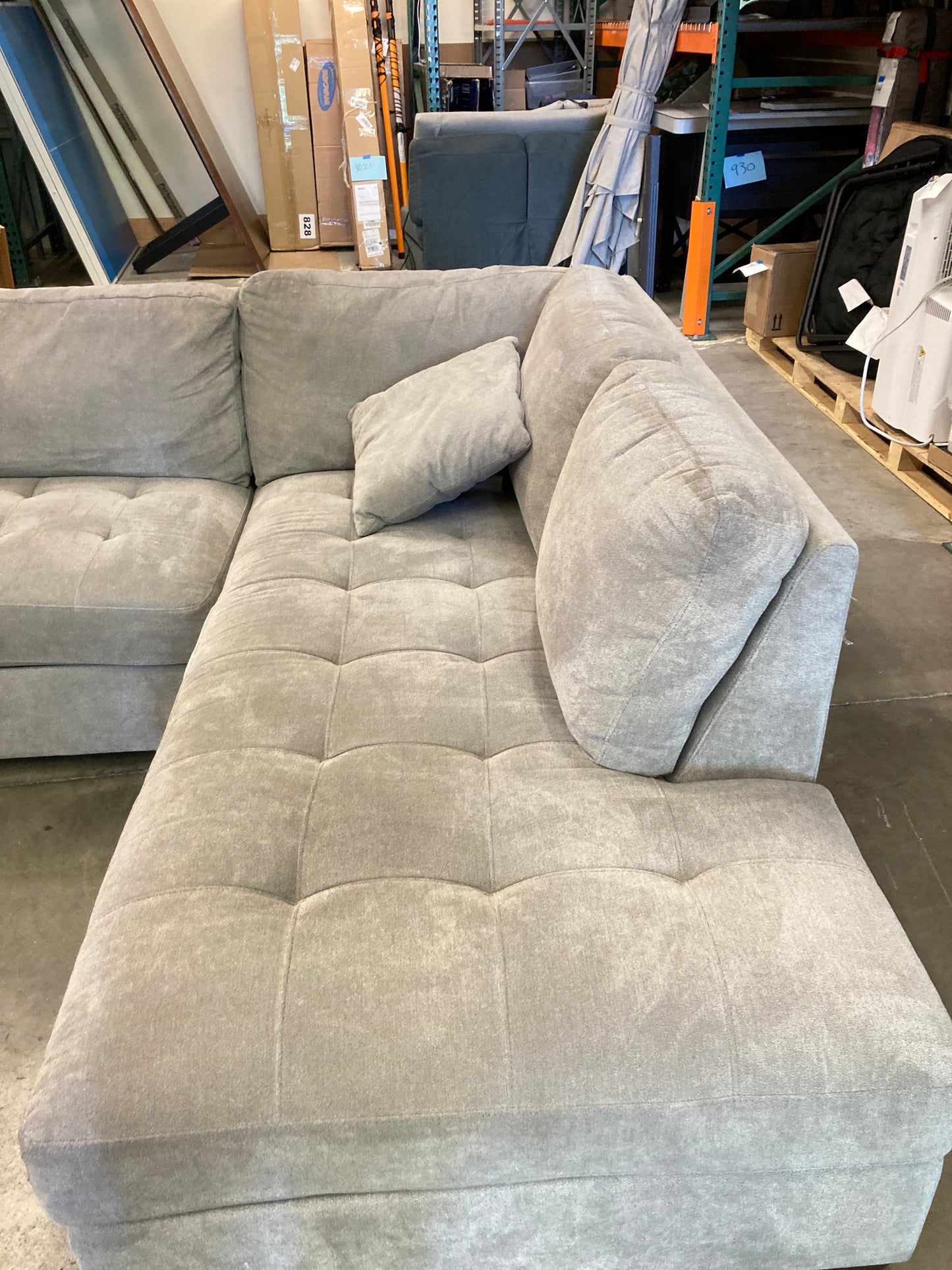 Costco - Miles Fabric Sectional with Ottoman - Retail $1999