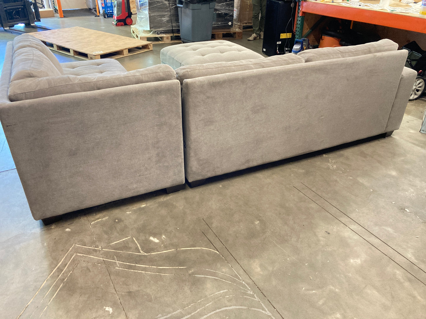 Costco - Miles Fabric Sectional with Ottoman - Retail $1999