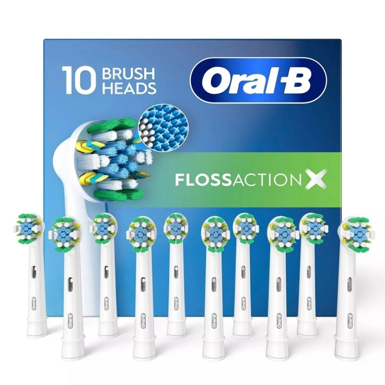 NEW - Oral-B FlossAction Replacement Brush Heads with Bacterial Protection (10-Count)