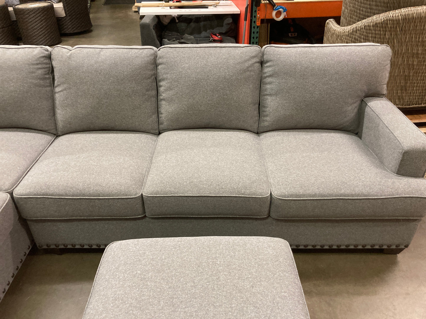 Costco - Thomasville Emilee Fabric Sectional with Storage Ottoman - Retail $1499