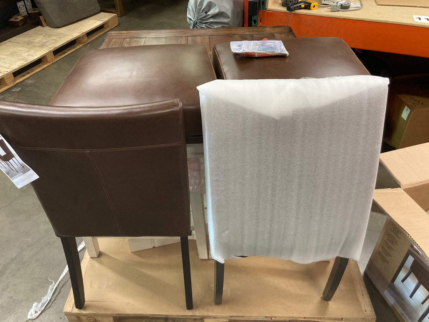 Costco - Denning Top Grain Leather Dining Chair, 2-Pack - Retail $329 Default Title