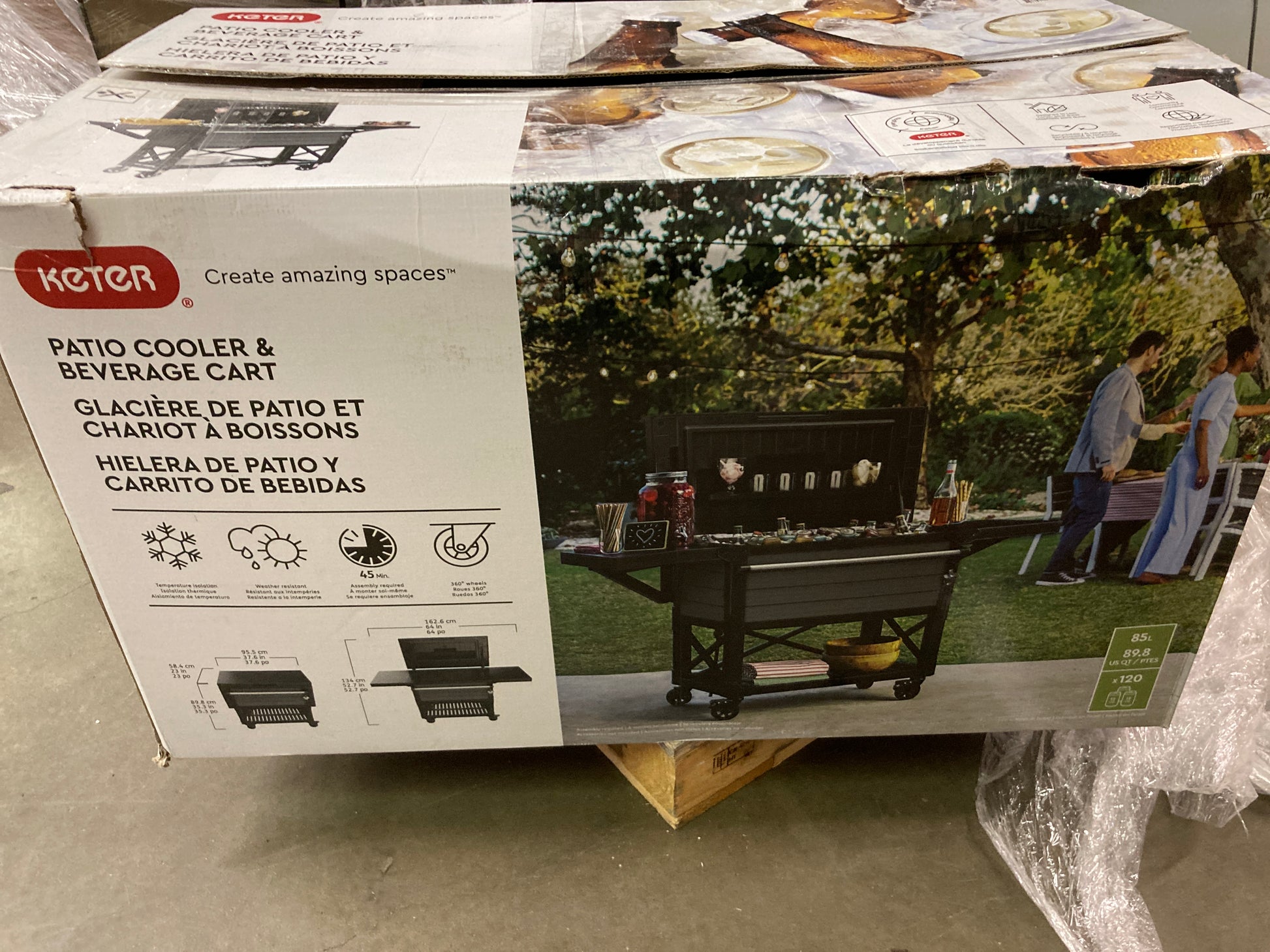 Costco - Keter Patio Cooler & Beverage Cart - Retail $379 Default Title