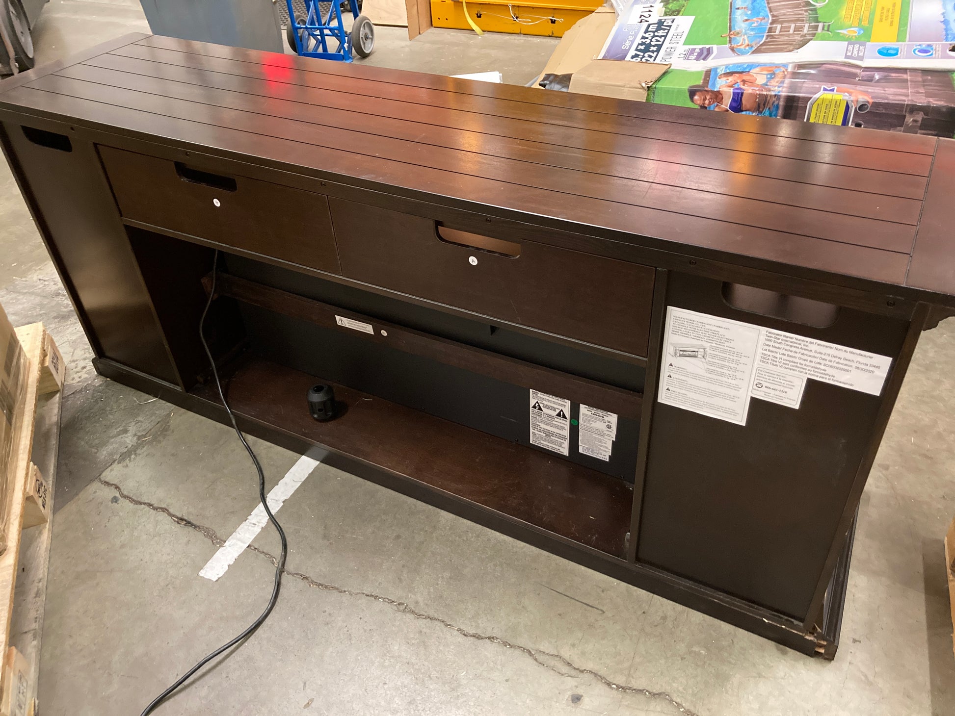 Costco - Tresanti Mayson TV Console with ClassicFlame CoolGlow 2-in-1 Electric Fireplace and Fan - Retail $599 Default Title