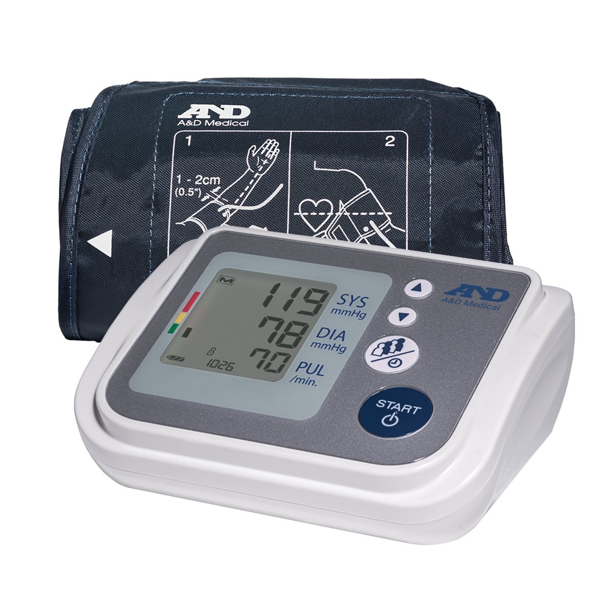 A&D Medical Upper Arm Blood Pressure Monitor with AccuFit Plus Cuff