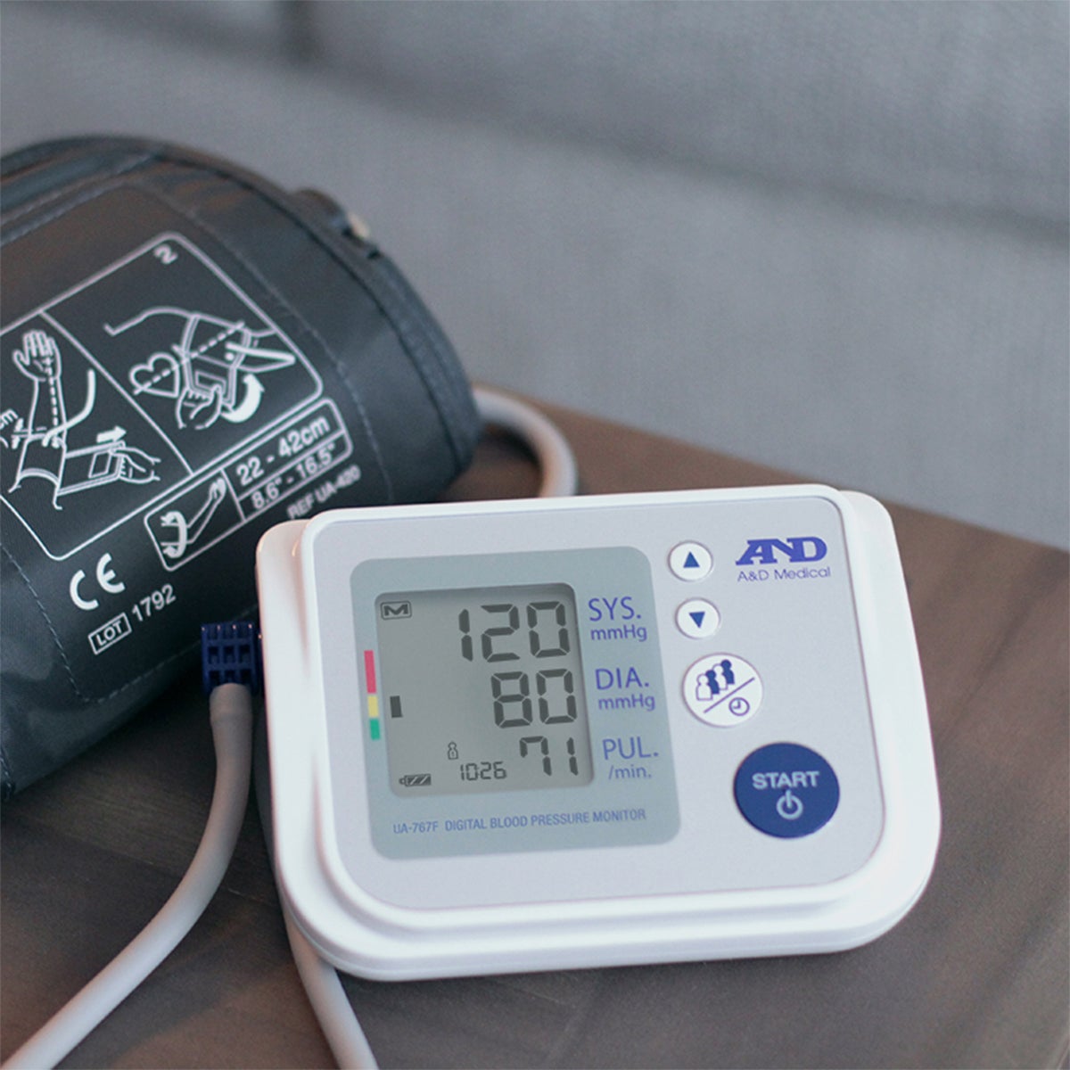 A&D Medical Upper Arm Blood Pressure Monitor with AccuFit Plus Cuff