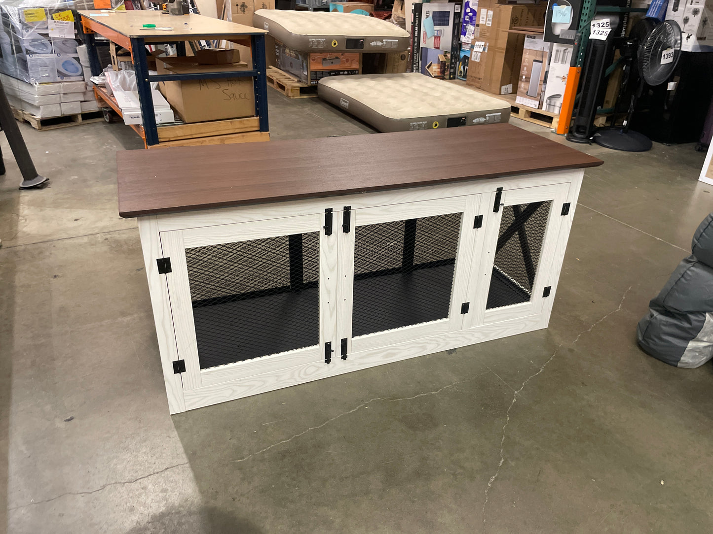 Costco - Living Essentials 65" Cooper Dog Crate Credenza with Shelves & Mat Kit - Retail $499 Default Title
