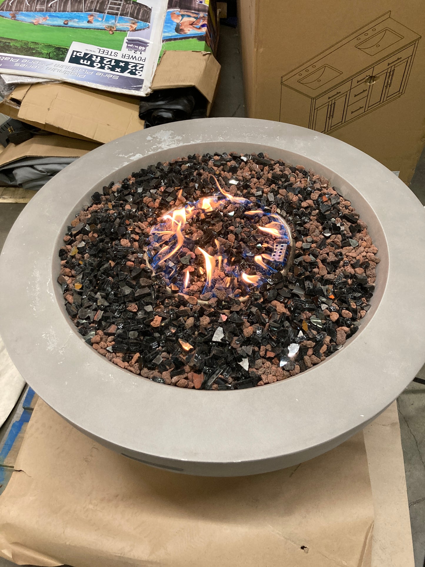 Costco - Faux Concrete Gas Fire Pit - Retail $449 Default Title