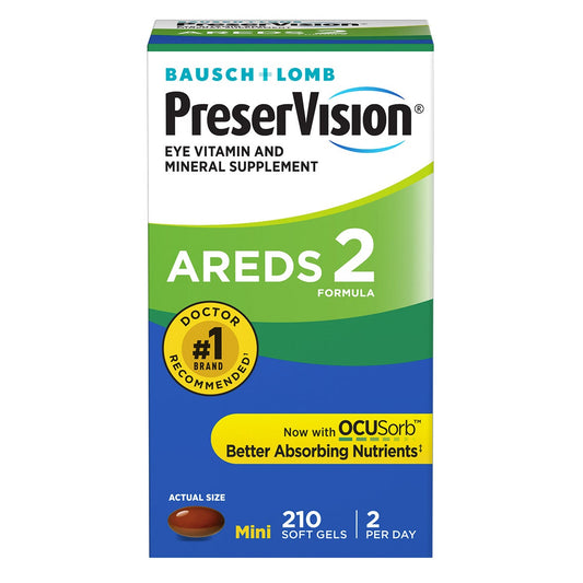 NEW - PreserVision AREDS 2 Formula, 210 Soft Gels