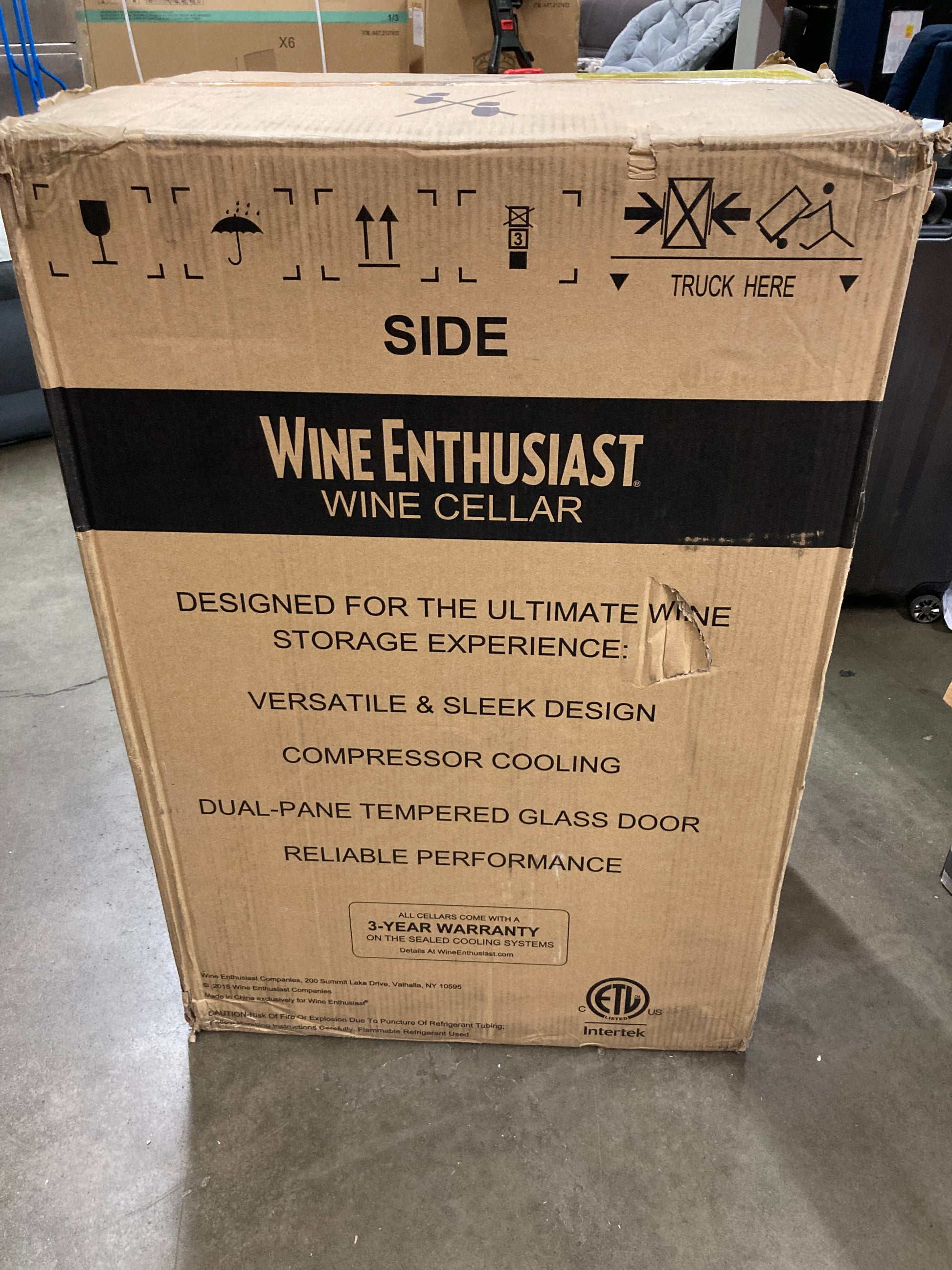 NEW - Wine Enthusiast 18 Bottle Single Zone Compressor Wine Cooler - Retail $349 Default Title