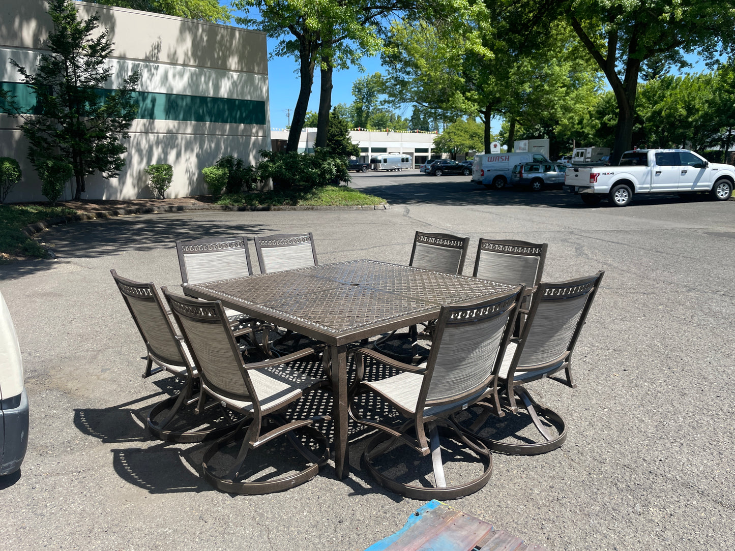 Costco - Agio Cullman 9-piece Sling Outdoor Patio Dining Set - Retail $2499 Default Title