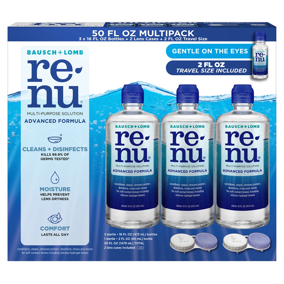 renu Advanced Formula Multi-Purpose Solution, 50 Ounces - Retail $20