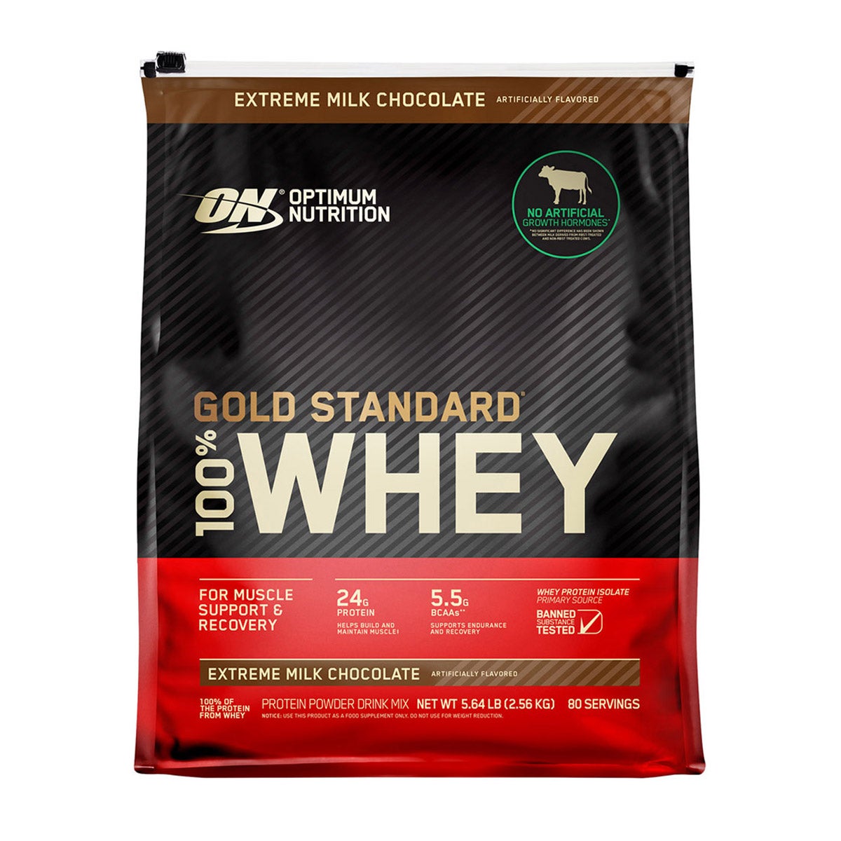 Optimum Nutrition Gold Standard 100% Whey Protein Powder, 5.64 lbs, Chocolate