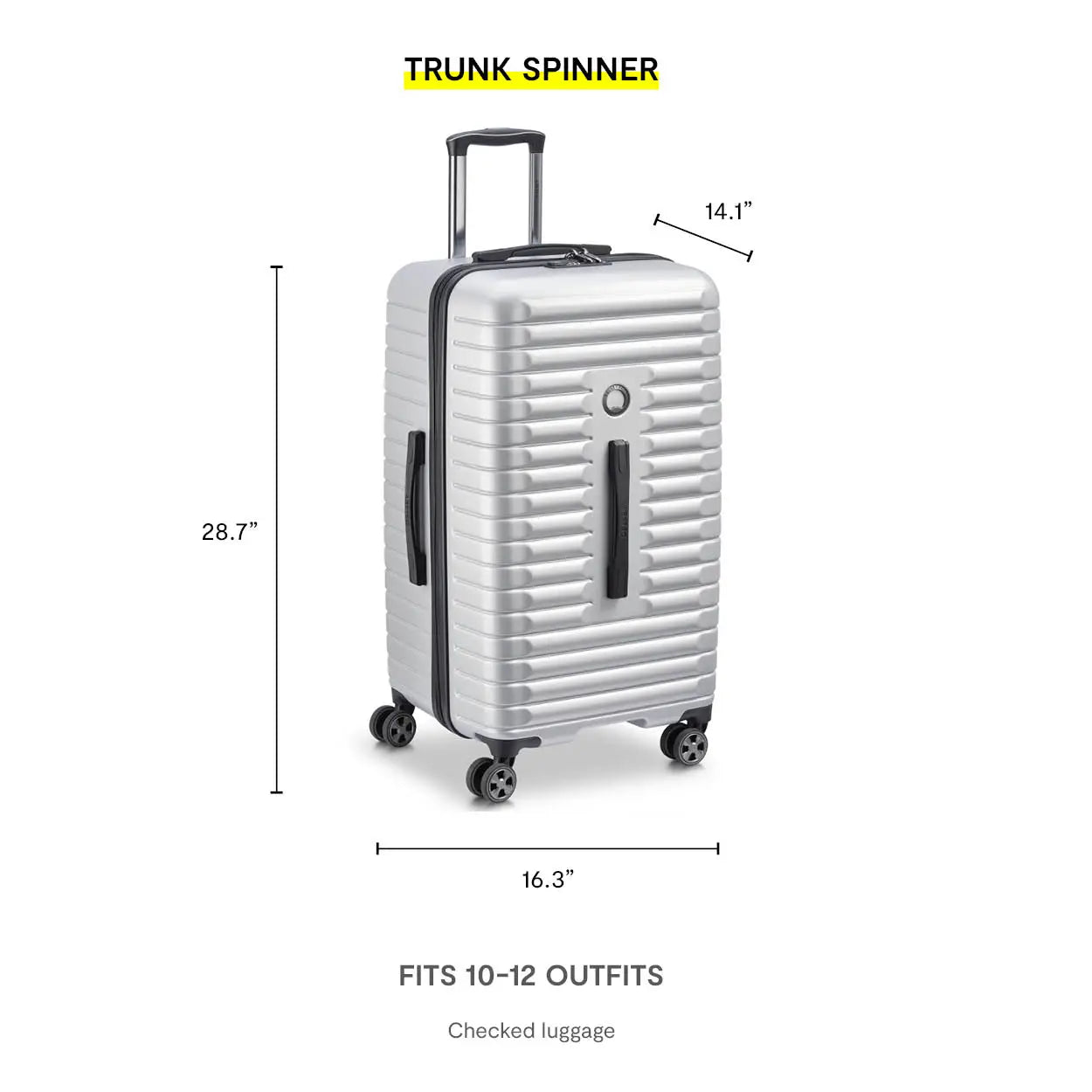 Costco - Delsey Silver Hardside Trunk Spinner - Retail $109