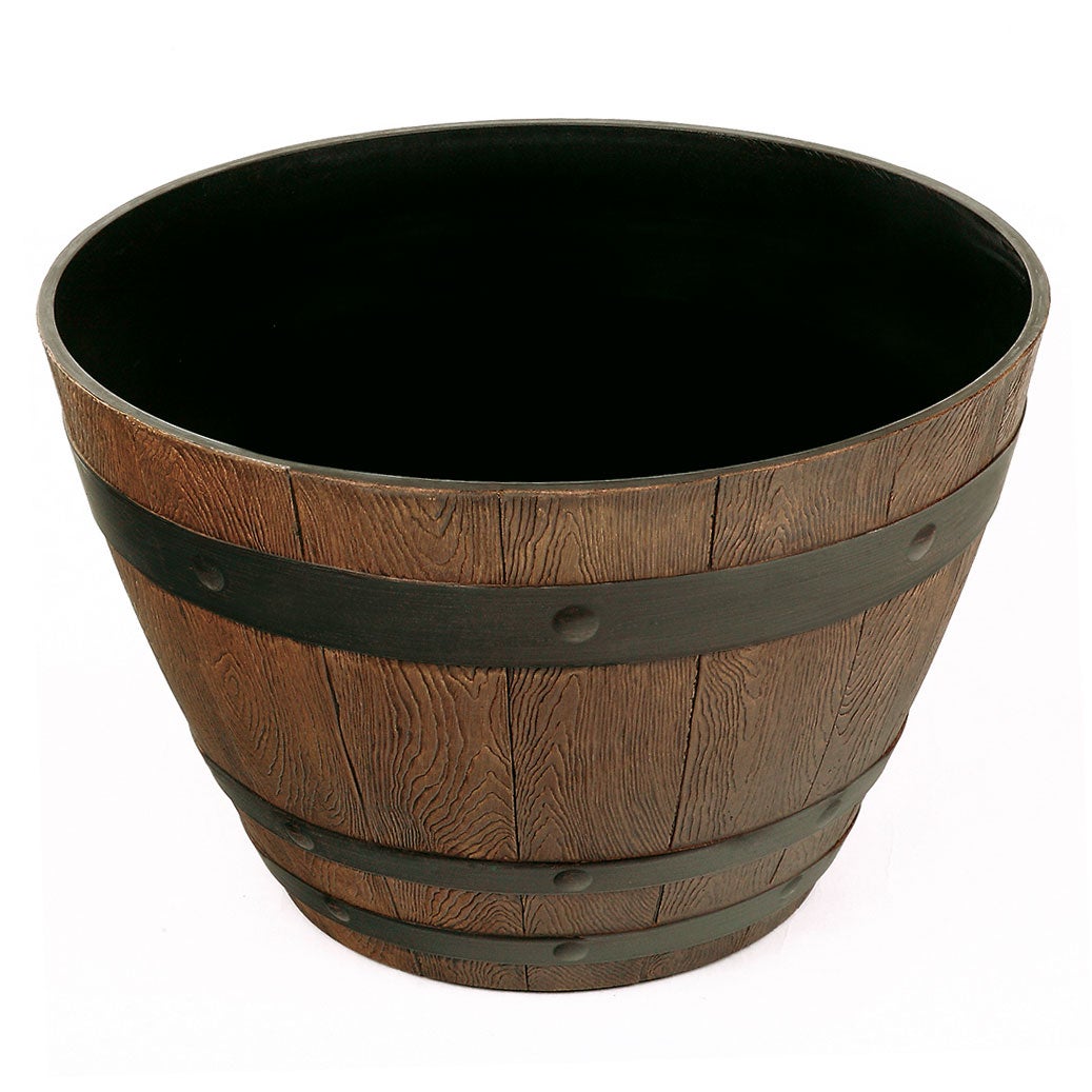22.25" Woodford Barrel Planter, 2-pack