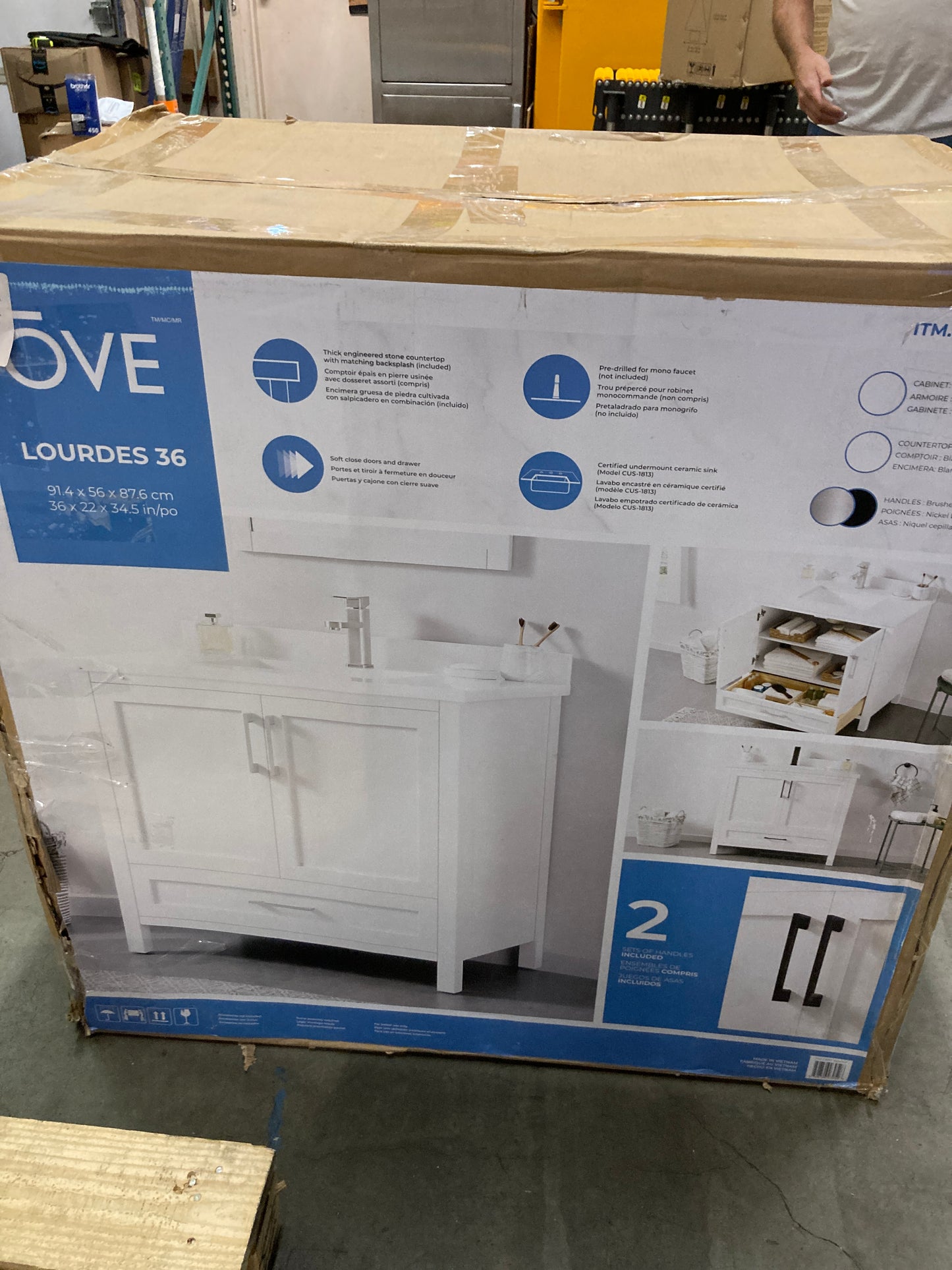 Costco - OVE Lourdes 36" Vanity - Retail $589 Default Title
