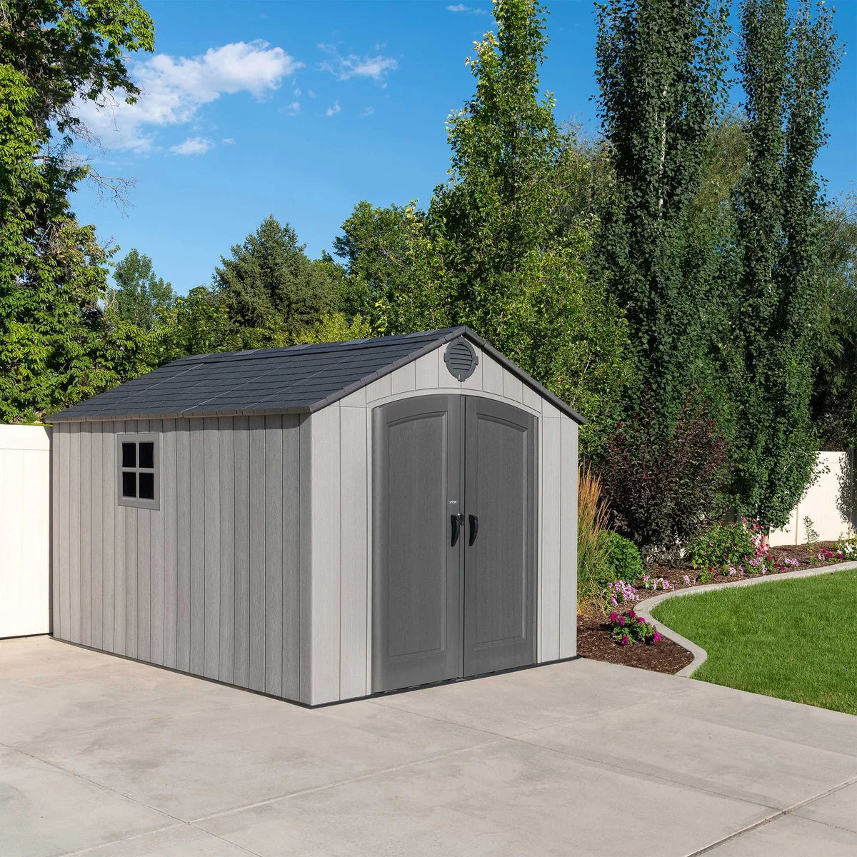 NEW - Lifetime Resin Outdoor 8' x 12.5' Storage Shed - Retail $1499