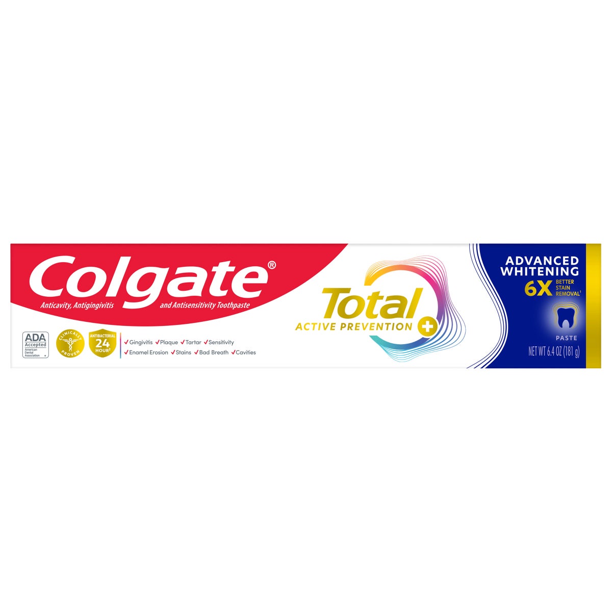 Colgate Total Active Prevention Toothpaste, 6.4 oz