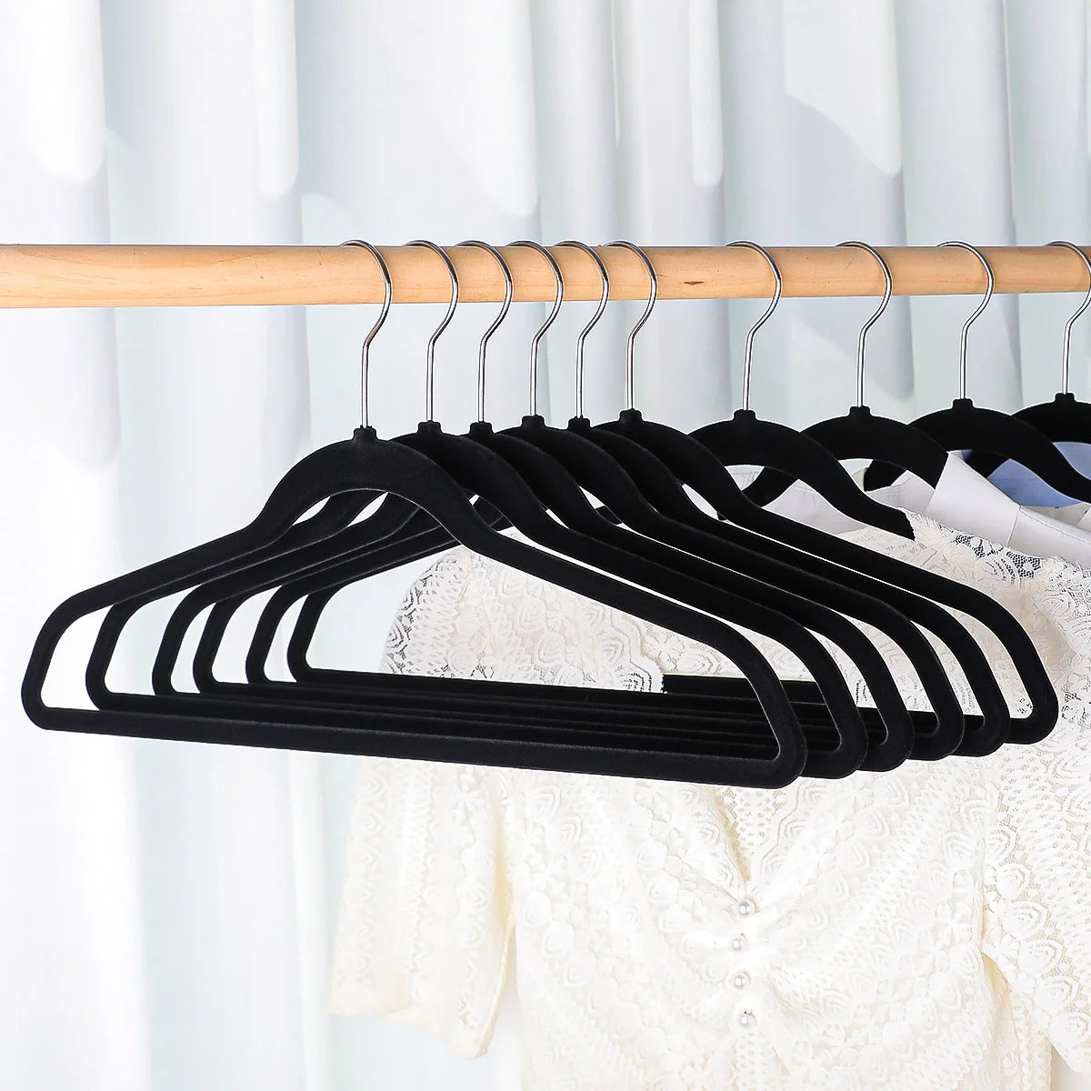 Flocked Hangers - 50 Pack